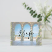 Arches van Italië Elegant RSVP Enclosure Uitnodiging Briefkaart (Staand voorkant)