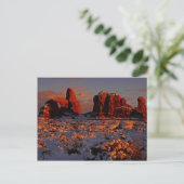 Arches Winter Sunset Briefkaart (Staand voorkant)