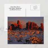 Arches Winter Sunset Briefkaart (Voorkant / Achterkant)