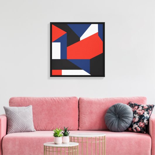 Archetypische geometrische Abstracte kunst Canvas Afdruk (Insitu (Woonkamer))
