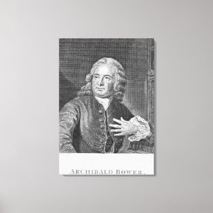 Archibald Bower, gegraveerd door J. Hollonray Canvas Afdruk