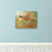 Archibald Thorburn Flying Pheasant Bird schilderij Canvas Afdruk (Insitu (Houten vloer))