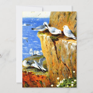 Archibald Thorburn - Seagulls, kunstschilderij Kaart