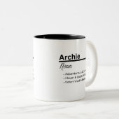 Archie Boy Gepersonaliseerde Naam Definitie Mok (Voorkant rechts)