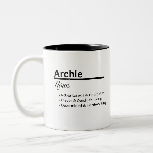 Archie Boy Gepersonaliseerde Naam Definitie Mok (Links)