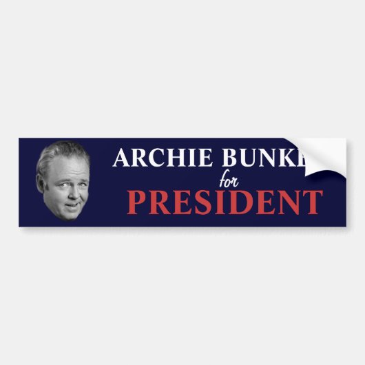 Archie Bunker voor President Bumpersticker (Voorkant)