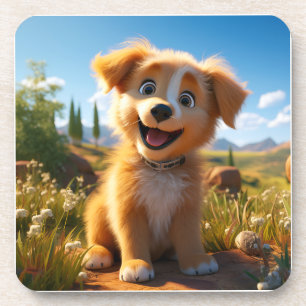 Archie - Geel Lab Retriever Puppy Bier Onderzetter