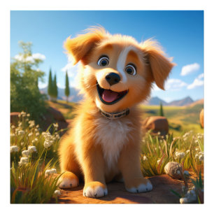 Archie - Geel Lab Retriever Puppy Foto Afdruk