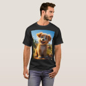 Archie - Geel Lab Retriever Puppy T-shirt (Voorkant volledig)
