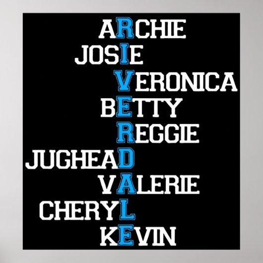 Archie josie betty jughead veronica cheryl r poster (Voorkant)