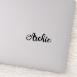 Archie Naam - Handgeschreven kalligrafie Sticker