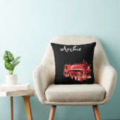 Archie naam met Red Fire Truck Kussen (Stoel)