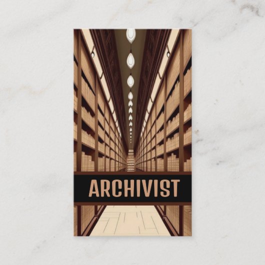 Archief Bibliotheek Archivist Visitekaartje (Voorkant)