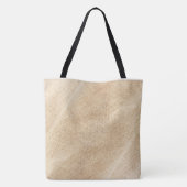 Archief jute textuur gestikte leerlook tote bag (Achterkant)