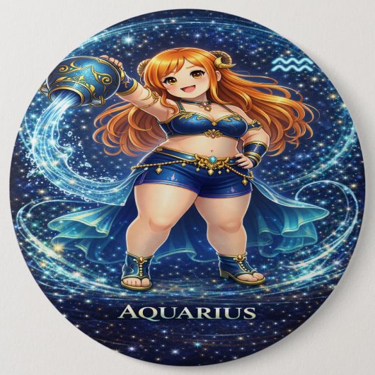 Archief Melkweg: Aquarius Beta Drager Ronde Button 6,0 Cm (Voorkant)