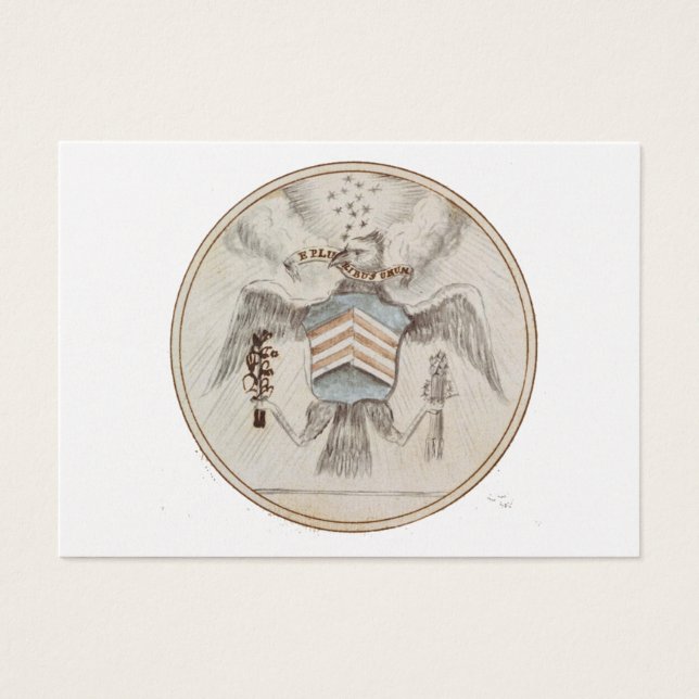 Archief Presidentiële Seal Schets Visitekaartjes (Voorkant)