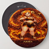 Archief Sterrenstelsel: Aries Phoenix Ronde Button 6,0 Cm (Voorkant /achterkant)