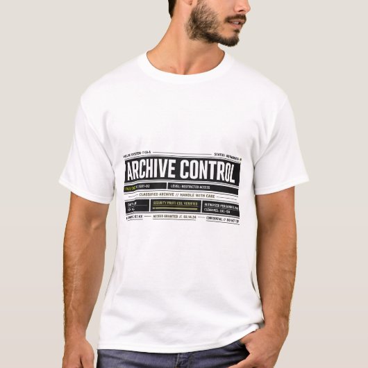 Archiefbeheer — Tactisch Protocol T-shirt (Voorkant)