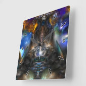 Archiefportaalwandklok Vierkante Klok (Hoek)