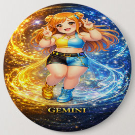 Archiefsterrenstelsel: Gemini Vocal Twins Ronde Button 6,0 Cm