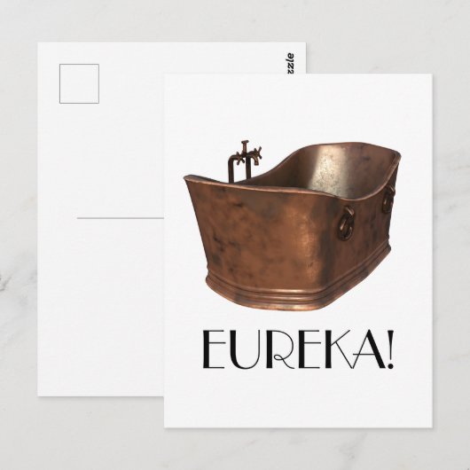 Archimedes Bathtub Briefkaart (Voorkant / Achterkant)