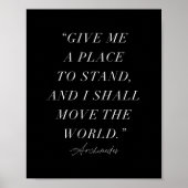 Archimedes Inspirerend Quote Art Print Poster (Voorkant)