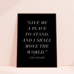 Archimedes Inspirerend Quote Art Print Poster