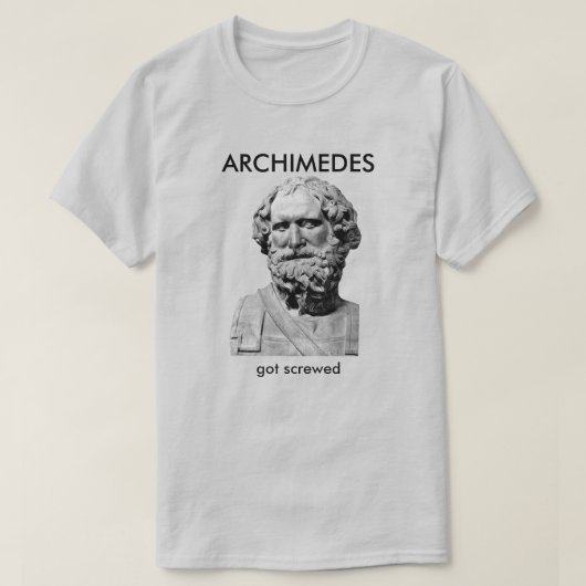 Archimedes kreeg een beveiligingsonderzoek t-shirt (Design voorkant)