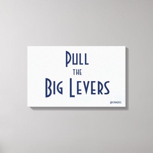 Archimedes Lever Motivatie Canvas Afdruk (Voorkant)