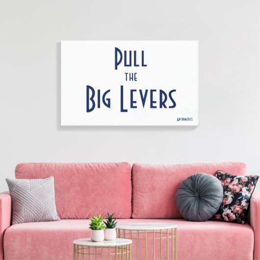 Archimedes Lever Motivatie Canvas Afdruk (Insitu (Woonkamer))