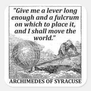 Archimedes Lever Vierkante Sticker