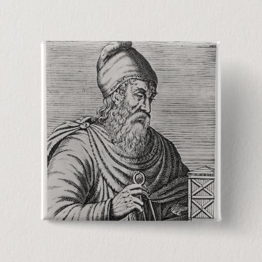 Archimedes Vierkante Button 5,1 Cm (Voorkant)