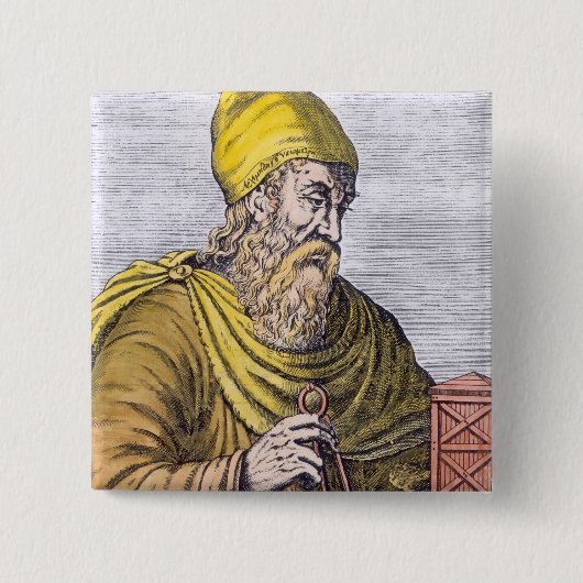 Archimedes Vierkante Button 5,1 Cm (Voorkant)