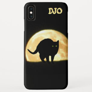 Arching Black Cat en Rising Moon Case-Mate iPhone Case
