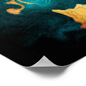 Archipelago Abstract Aquarmarine Poster (Hoek)