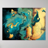 Archipelago Abstract Aquarmarine Poster (Voorkant)