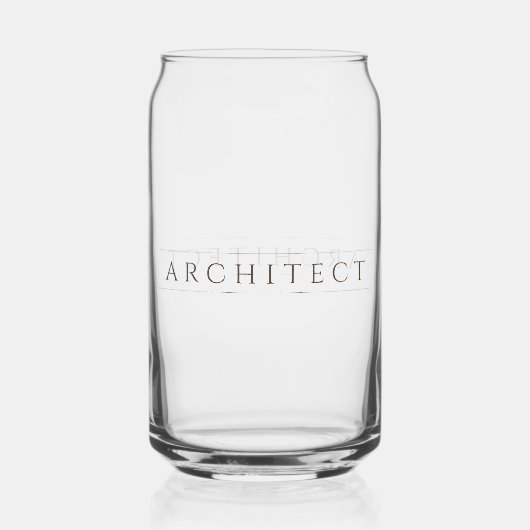 ARCHITECT 16 oz Drink Glas / Sepia (Voorkant)