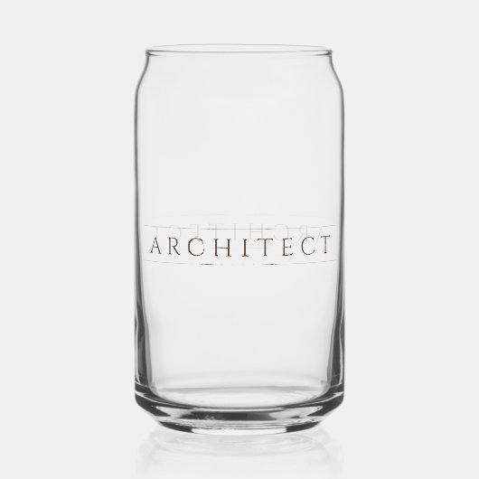 ARCHITECT 16 oz Drink Glas / Sepia (Achterkant)