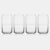ARCHITECT 16 oz Drinkglazen Set (4) / Navy Blikvorm Glas (Achterkant)
