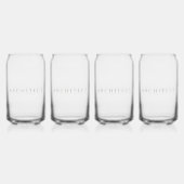 ARCHITECT 16 oz Drinkglazen Set (4) / Sepia Blikvorm Glas (Achterkant)