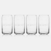 ARCHITECT 16 oz Drinkglazen Set (4) / Zwart Blikvorm Glas (Achterkant)