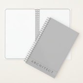 ARCHITECT 5.5x8.5 Grijs Spiral Notebook Notitieboek (Binnen)