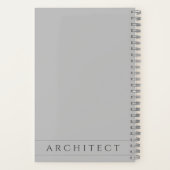 ARCHITECT 5.5x8.5 Grijs Spiral Notebook Notitieboek (Achterkant)
