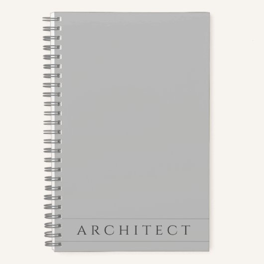 ARCHITECT 5.5x8.5 Grijs Spiral Notebook Notitieboek (Voorkant)