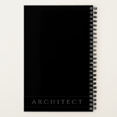 ARCHITECT 5.5x8.5 Zwarte Spiral Notebook Notitieboek (Achterkant)