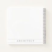 ARCHITECT 8.5" vierkant spiraalvormig Notitieboek  (Achterkant)