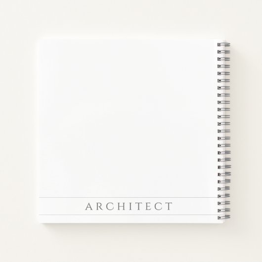 ARCHITECT 8.5" vierkant spiraalvormig Notitieboek (Achterkant)