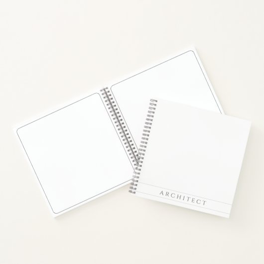 ARCHITECT 8.5" vierkant spiraalvormig Notitieboek (Binnen)