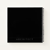 ARCHITECT 8.5" vierkant zwart spiraal Notitieboek (Achterkant)