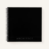 ARCHITECT 8.5" vierkant zwart spiraal Notitieboek (Voorkant)